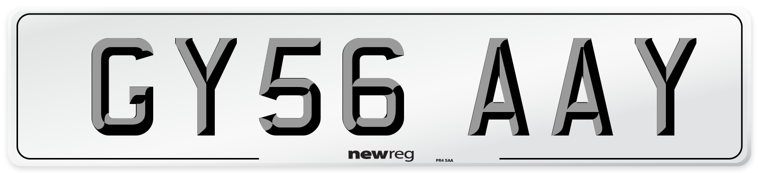 GY56 AAY Number Plate from New Reg
